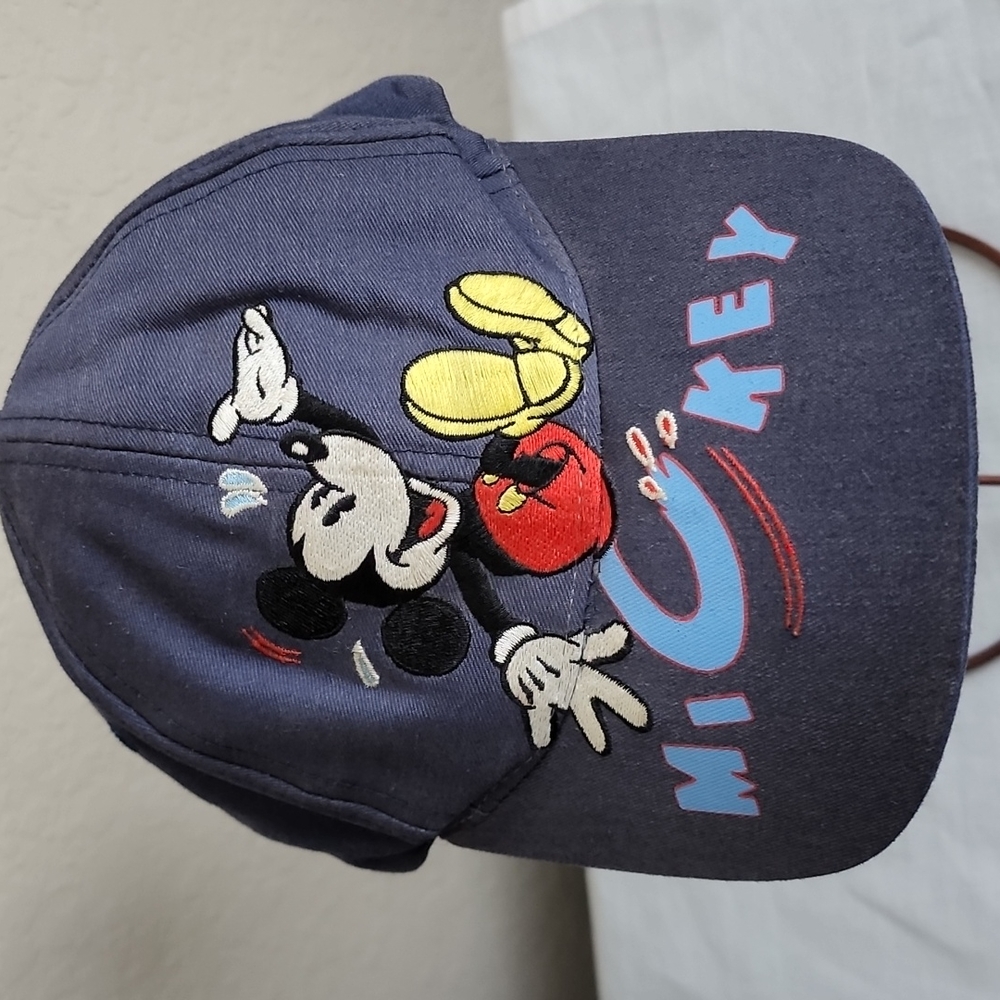 Mickey Mouse cap.
